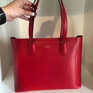 Like new Kate Spade red leather tote